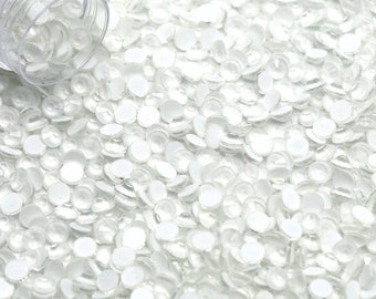 Neon White Glass Rhinestones