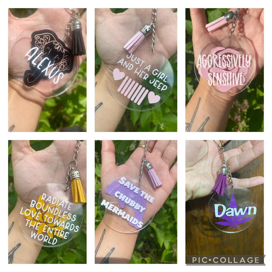 Custom Acrylic Keychains - Etsy
