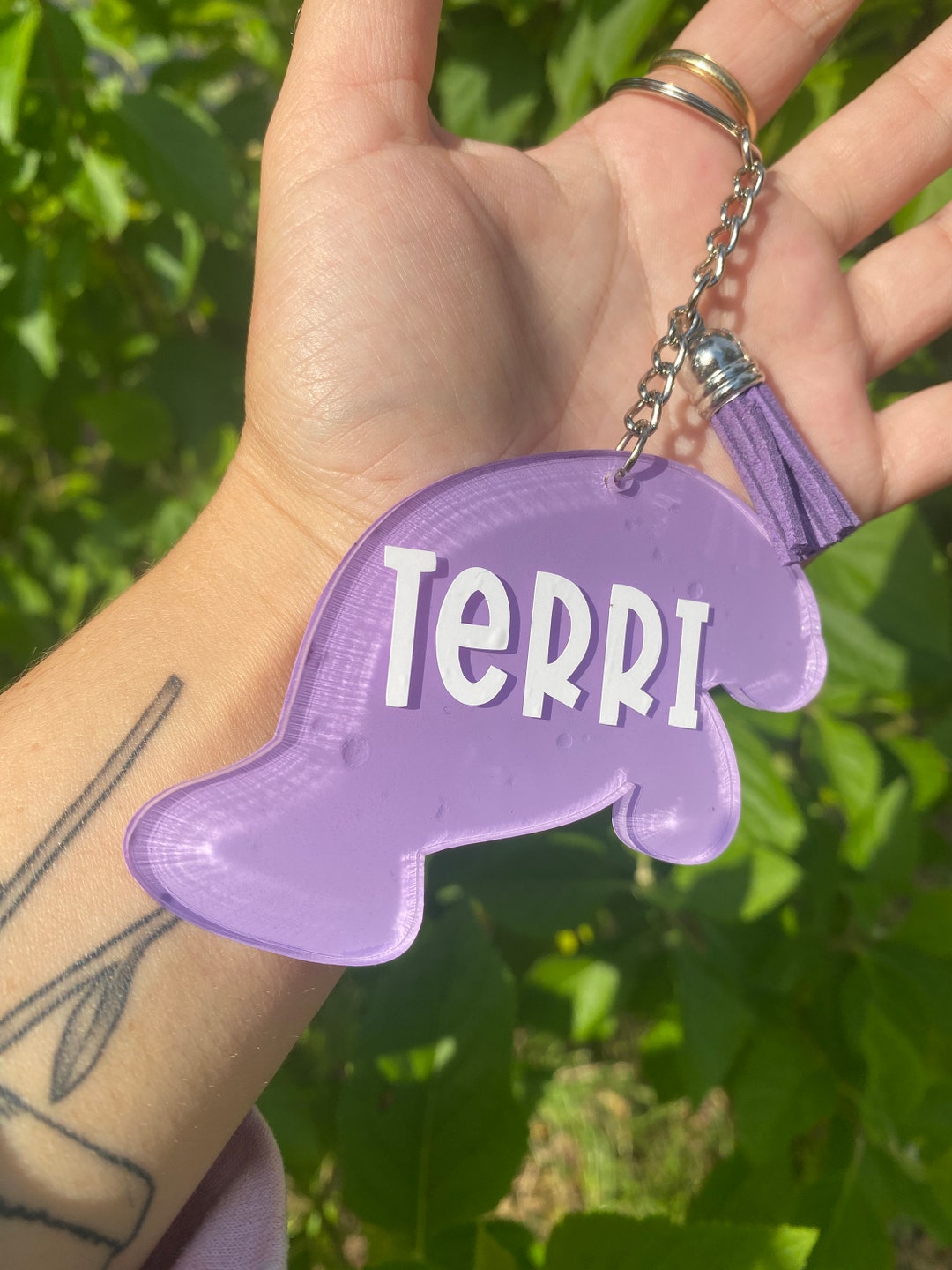 Custom Manatee Keychain Etsy