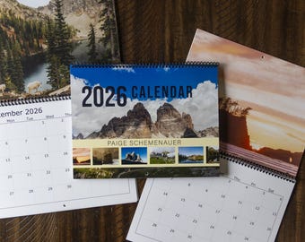 Calendrier 2026 Photographie d'art murale suspendue