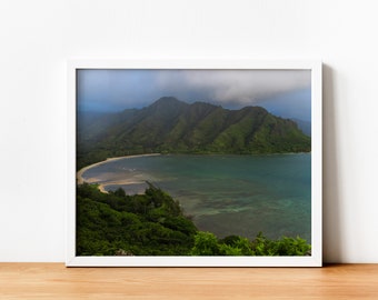 A Look at the East Side Sunrise from Crouching Lion, Oahu Hawaii, Print