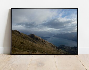 Mt. Roy New Zealand Mountain, Rainy Morning Print