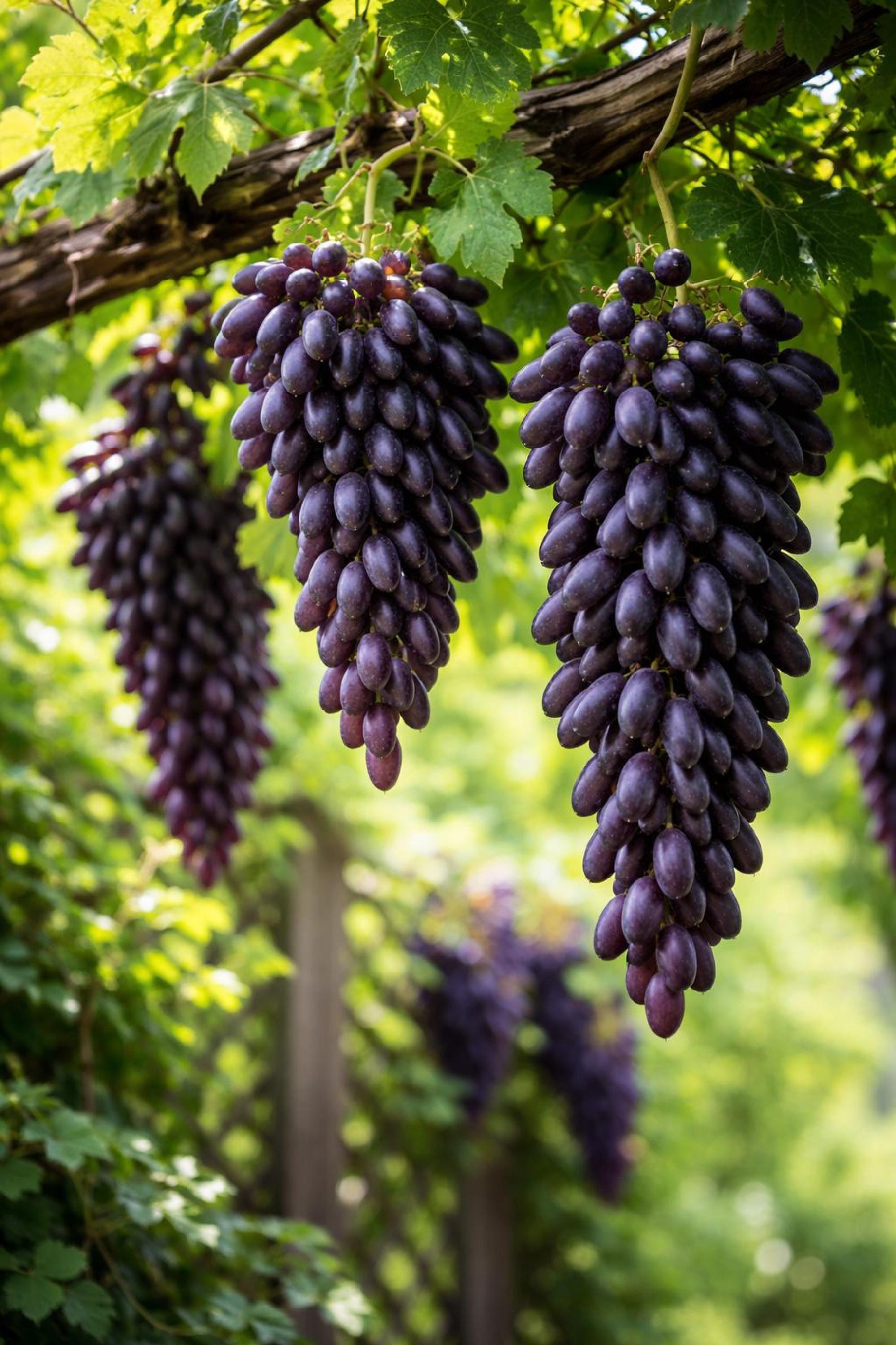 Heirloom Seeds Deep Black Purple Grape Vitus Vinifera Non-gmo