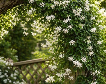 Climbing Jasmine Flower Seeds Non-GMO, Fragrant White Blooms, Evergreen Vine, Outdoor Aromatic Herb, Heirloom Gardening