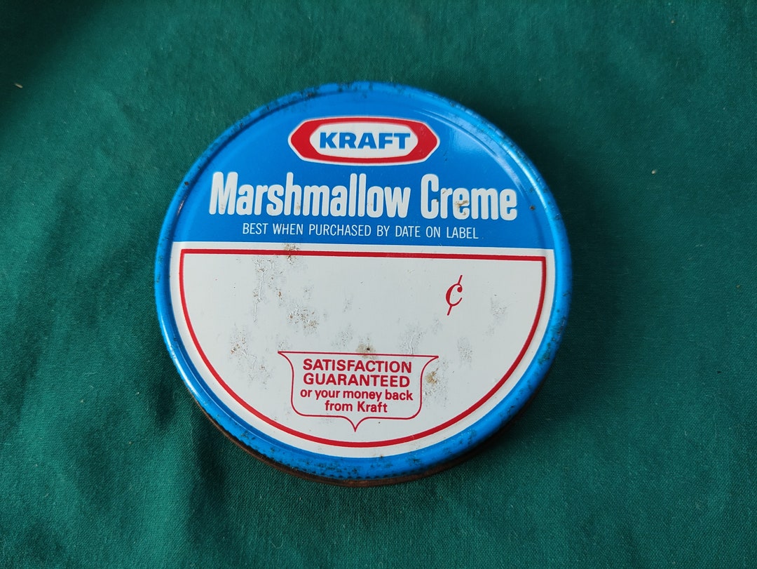 Vintage Kraft Marshmallow Creme Jar Lid Antique Collectible Etsy