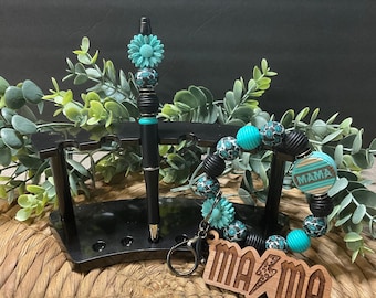Turquoise Mama Pen and Wristlet Set