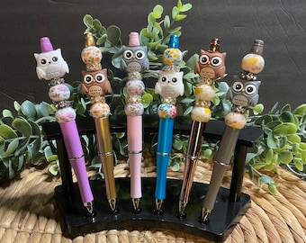 Owl pens, Ballpoint Pens, Refillable Pens, Cute Pens, Floral Pens