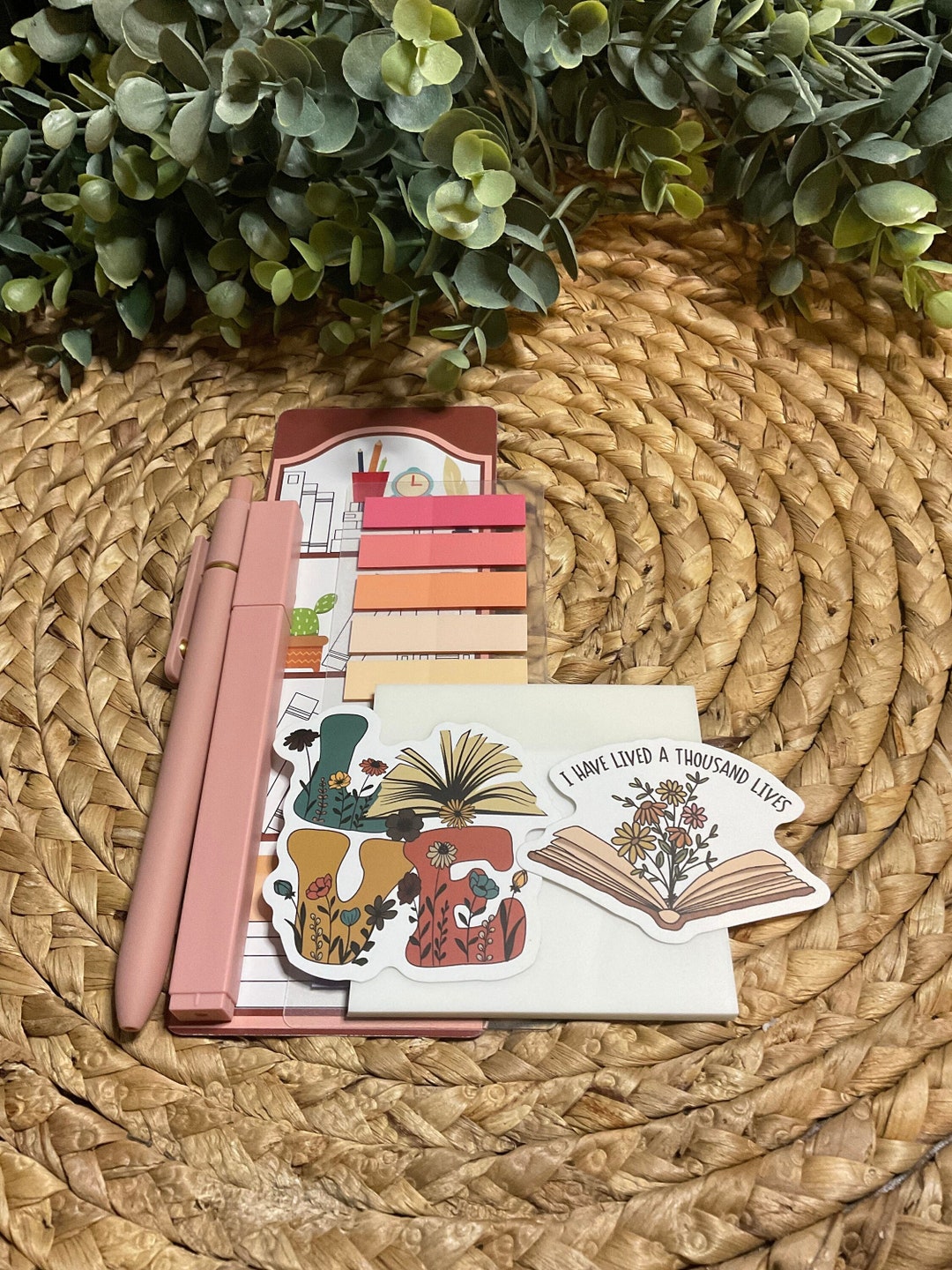 Book Annotation Set Handmade Book Annotation Kit: Tabs, Pen, Stickers, Bookmark - Etsy
