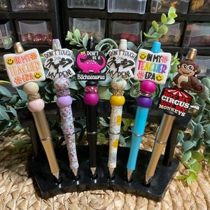 Funny Silicone Beaded Ballpoint Pen: Adult Humor, Refillable