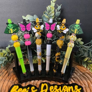 Beaded Pens. Ballpoint Pens. Spring Pens. Unique Pens.