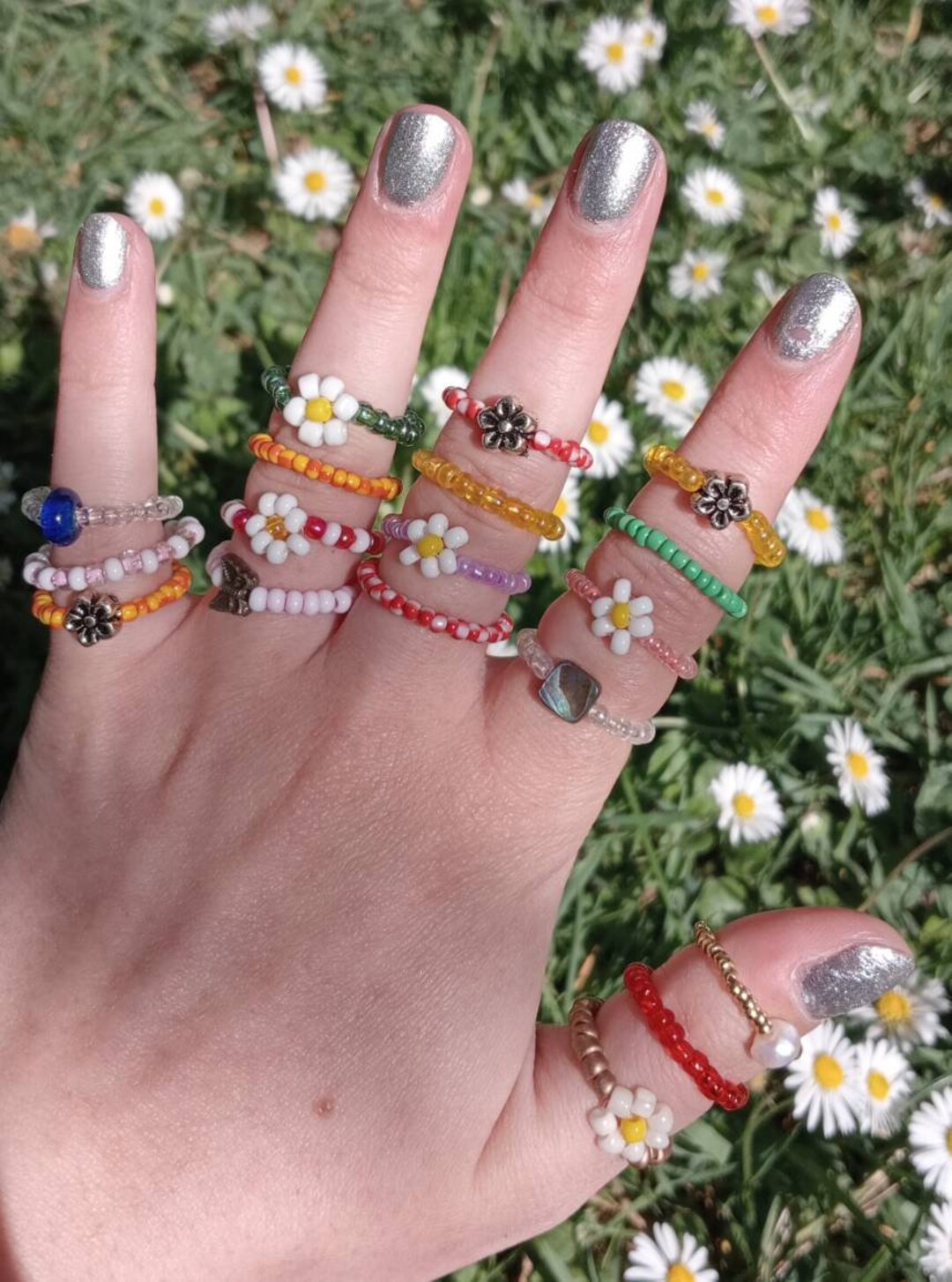 Custom Beaded Rings - Etsy