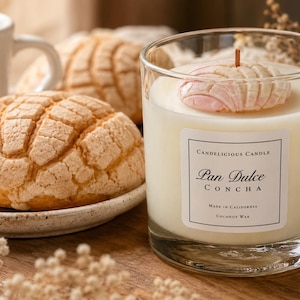 Pan Dulce | Concha Candle | Gifts | Coconut wax |