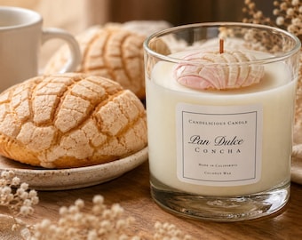 Pan Dulce | Concha Candle | Gifts | Coconut wax |