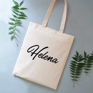 Personalized first name tote bag