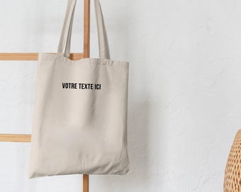 Tote Bag avec Texte Personnalisé - Idéal pour Cadeaux !