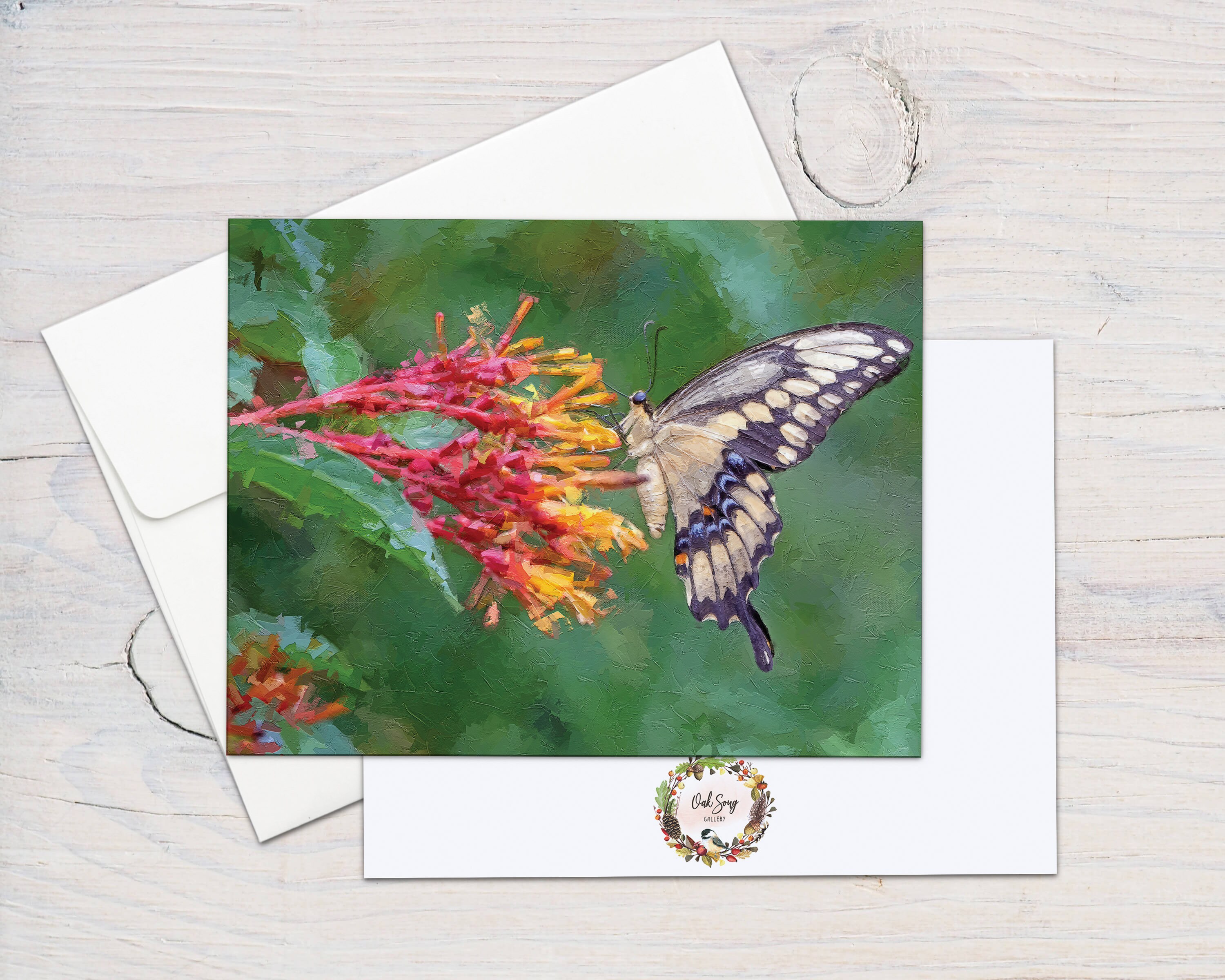 Hummingbirds and Butterflies Box Set, Original Art, 5x7 Note Cards With Envelopes, Blank Inside