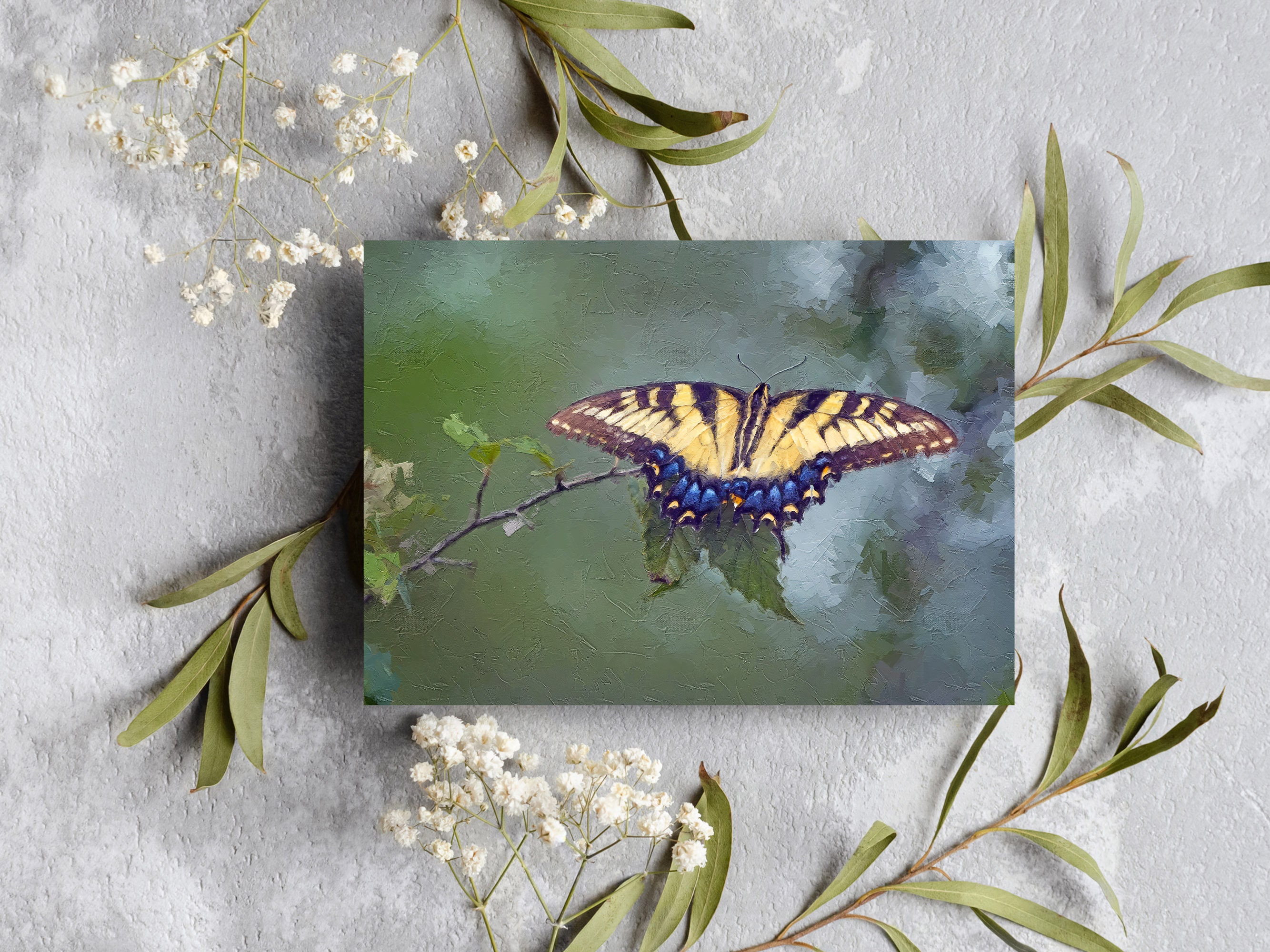 Eastern Tiger Swallowtail, Original Art, 5x7 Note Card With Envelope ...