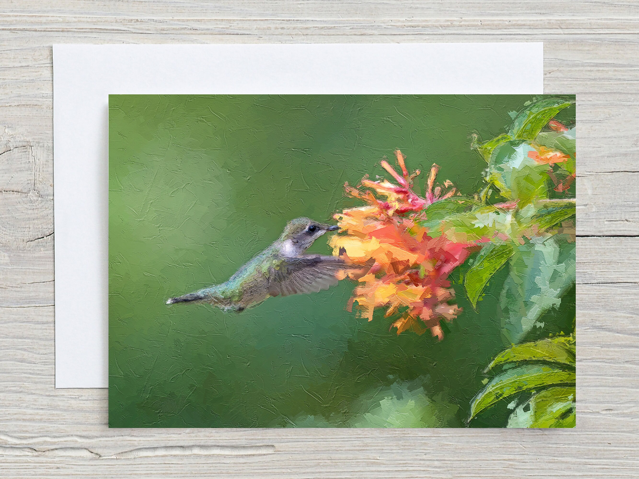 Hummingbirds and Butterflies Box Set, Original Art, 5x7 Note Cards With Envelopes, Blank Inside