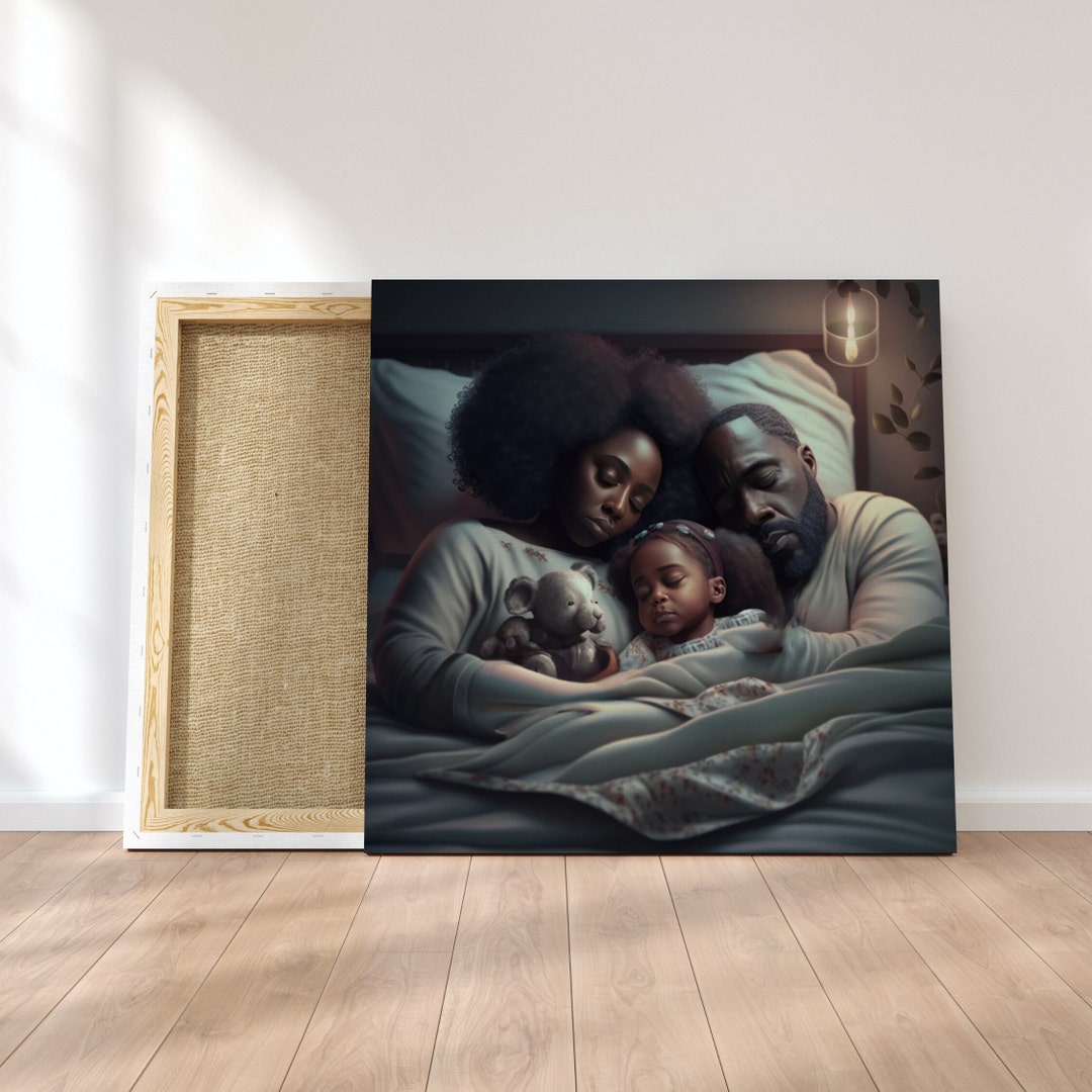 Black Family Art African American Family Portrait Black - Etsy