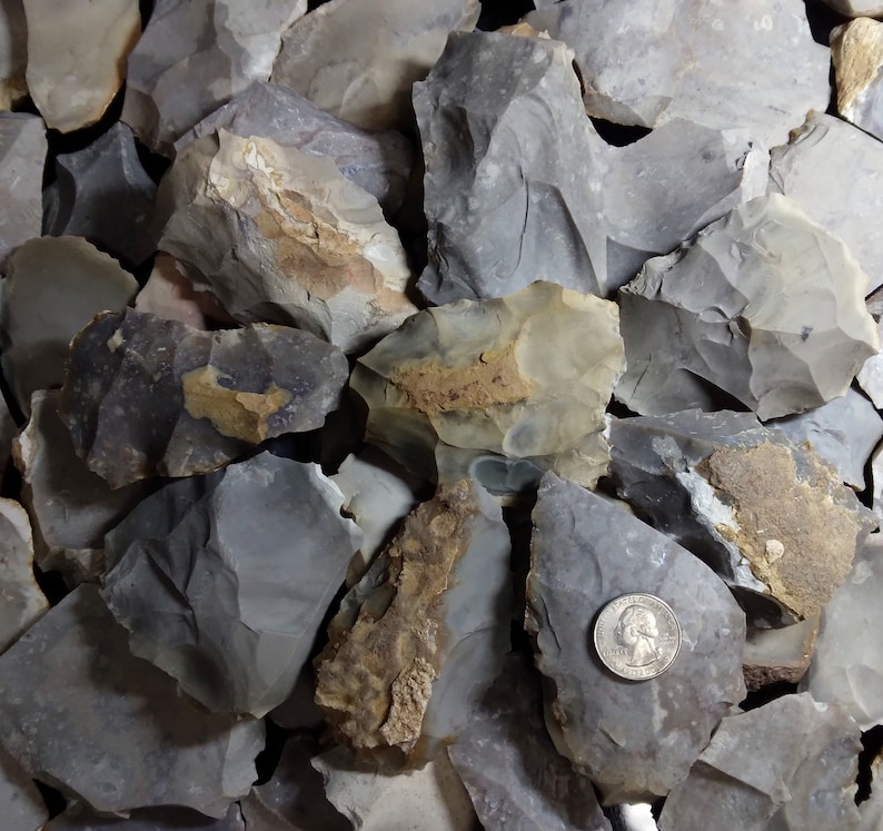 Flint Knapping Material 20lbs Stone Spalls and Flakes Etsy