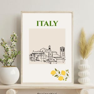 Travel Digital Poster, Italy Art Print, Travelling Holiday, Wall Art Poster, Travel Destinations, Italy Poster, Digital PRINTABLE