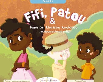 Soninké - English UK | Fifi and Patou and the Moon-colored child: Fifi do Patou do léminan khassou koulorou | Book on albinism in Soninké