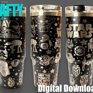 Star W. 40oz lasergegraveerde beker svg *** DIGITAAL BESTAND ***