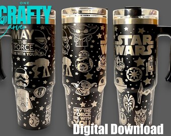 Star W. 40oz Laser Engraved Tumbler svg***DIGITAL FILE***