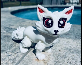 3D Printed Artic Fox Fidget Toy: Articulated Animal