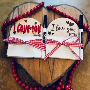 I Love You Because Sign: Valentine&#39;s Day Dry Erase Message Board