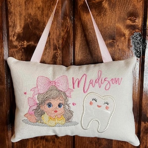Personalized Tooth Fairy Pillow: Keepsake Gift for Girls