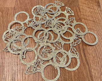 Wedding Engagement Party Glitter Ring Table Confetti Decorations