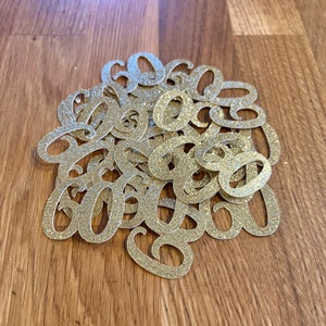 Décorations de confettis de table à paillettes pour 60e anniversaire