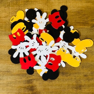 Mickey Mouse Disney Birthday Table Confetti Cutout Decorations