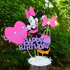 Minnie Mouse Birthday Party Centerpiece Table Decorations Kids Birthday Decorations