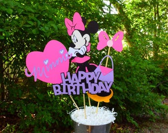 Minnie Mouse Birthday Party Centerpiece Table Decorations Kids Birthday Decorations