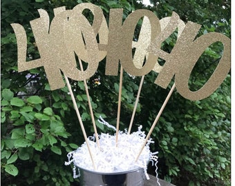 40th Birthday Anniversary Party Glitter Table Age Centerpiece Decorations Individual CHOICE OF COLORS