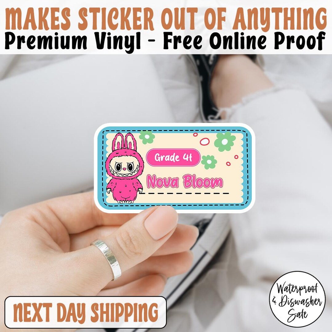 Labub.uu Labels Sticker/car Magnet, Labub.uu School Labels Sticker ...