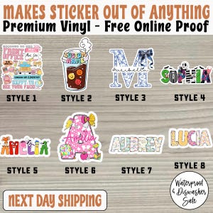 Personalized Teacher Name Sticker, Custom Water Bottle Sticker, Journal Laptop Decal, Custom Back to School Gift, Teacher Appreciation Gift