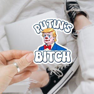 Sticker anti-atout garce de Poutine, Sticker aimant voiture anti-atout, Sticker Fuck Trump, Sticker Is he dead yet, Droits de l'immigration, antifasciste