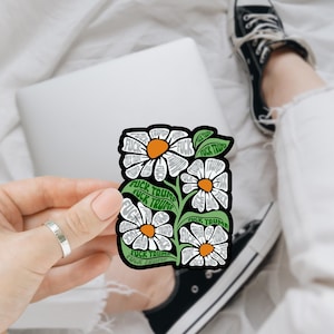 Subtle Anti Trump Fck Trump Sticker, Anti Trump Floral Stickers, Gift for Democrat, Fck Trump Progressive Liberal Flower, Not My President