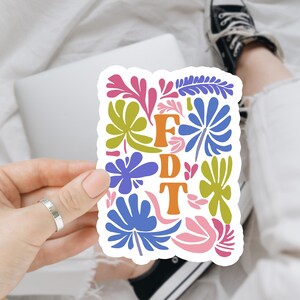 FDT Anti Trump Floral Sticker, FDT Sticker, Anti Trump Sticker, Anti Trump Bumper Magnet, Liberal Gift, Funny Anti Trump Sticker