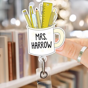 Custom Name Badge Reel, Name Badge Reel, Personalized Retractable ID Badge Holder, Name Badge Reel, Work Bame Badge Reel