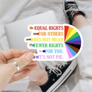 LGBTQ Equal Rights For OthersCar Magnet/Sticker, LGBT Sticker, Ally Sticker, Progress Pride Flag Sticker, Trans Flag Sticker, LGBTQ+ Sticker