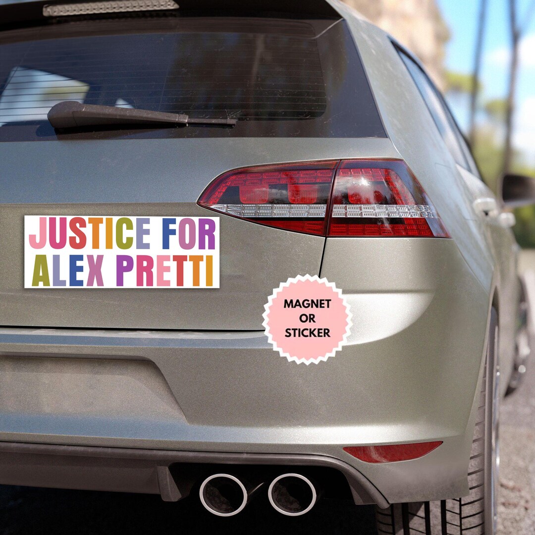 Justice for Alex Pretti Sticker/car Magnet, Political Protest Decal ...
