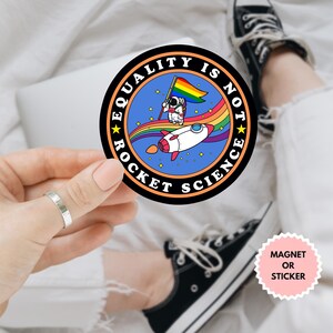 Aimant/autocollant de voiture d&#39;allié de fierté de la science, l&#39;égalité LGBTQ, autocollant d&#39;allié fier, mois de la fierté, soutien aux personnes Lgbt