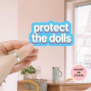 Protect The Dolls Transgender LGBT Car Magnet/Sticker, Feminist Sticker, Gender Equality Sticker, Human Rights Activist Sticker,Trans Rights