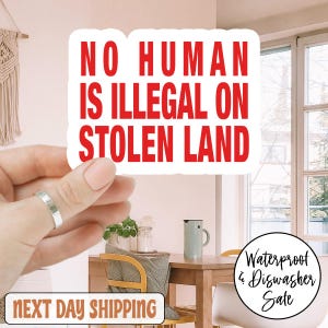 No Human Is Illegal Fck ICE Anti Trump Back Aufkleber/Automagnet, Pro Einwanderung, Menschrechte, Anti Rassist Aufkleber, ICE Abschaffen Aufkleber
