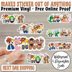 Custom Toy.y Stor.yyCustom Name Sticker/Car Magnet, Personalized Name Sticker For Water Bottle, Name Sticker, Name Sticker, Party Favor