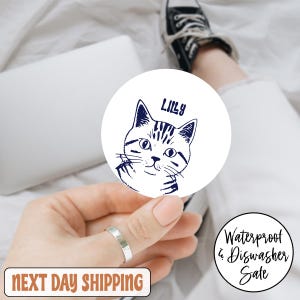 Custom Cute Cat Lover Sticker/Car Magnet,Custom Cat Sticker,Cat Lover Sticker, Custom Pet Photo Sticker,Cat Mom Sticker,Cute Pet Lover Gifts